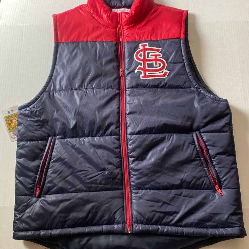 Mitchell & Ness St Louis Cardinals Puffer Vest Men 2xl MBL